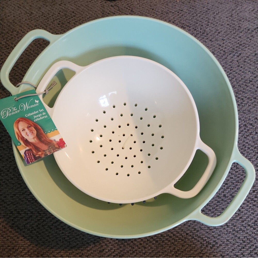 The Pioneer Woman Colander 2 Piece Set 1 & 3 Quart Gorgeous Garden Pattern
